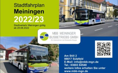 Neues Stadtfahrplanheft für Meiningen erhältlich!