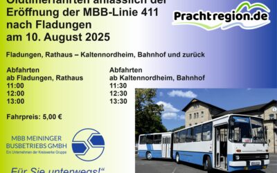 Eröffnung länderübergreifender Buslinie 411 am 10.08.2025